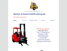 Tablet Screenshot of forklifttrainingsouthwales.co.uk